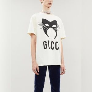 Gucci Men's Manifesto Mask-print Cotton-jersey T-shirt